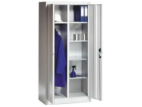 dossier-/kledingkast,RAL 7035,HxBxD 1950x930x500mm,cil.-slot