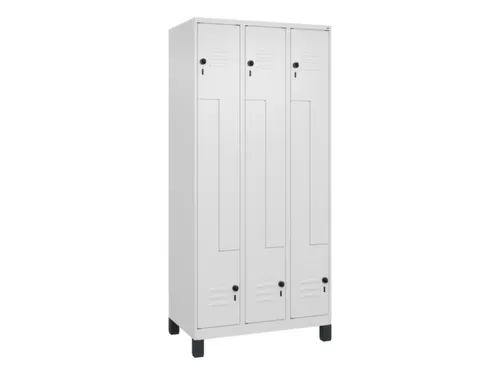 Z-garderobekast,HxBxD 1950x900x500mm,vak B 150/300mm,draaigrendel
