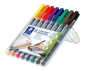 Viltstift Staedtler OHP Lumocolor 318 Fijn 0.6mm Assorti 8 stuks - 3