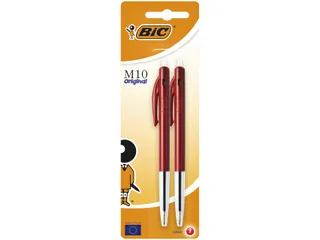 Balpen Bic M10 medium rood bister à 2 stuks - 1