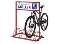 fietsstandaard m. reclamevlak L 1000mm 4instelplaatsen