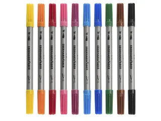 Viltstiften Eberhard Faber duo 0,8+1-3mm assorti etui à 10stuks - 3