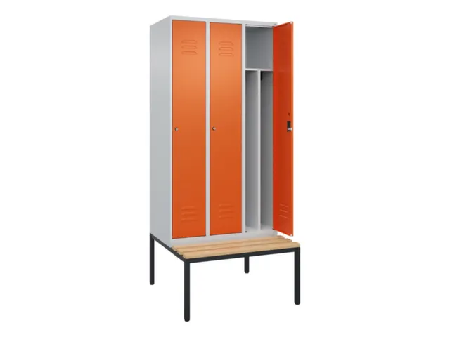 locker voor scheiding van kleding,HxBxD 2120x900x815mm,3vak