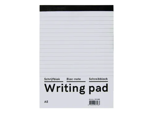 Schrijfblok Qbasic A5 lijn 160blz 60gr