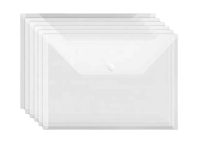 Enveloptas Velcro DIN 225x125mm Transparant Pak 10 stuks