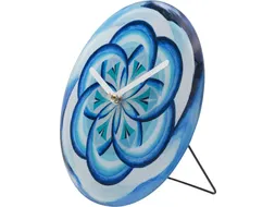 Tafelklok Nextime dia 20cm blauw glas Cosmo Blue Tafel