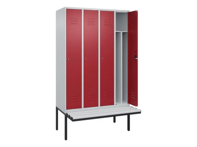 locker voor scheiding van kleding,HxBxD 2120x1200x815mm,4vak
