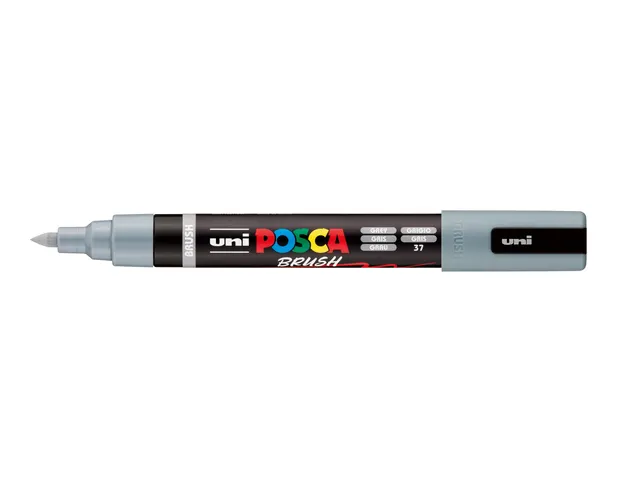 Paintmarker Uni POSCA PC-5BR brushpunt M grijs
