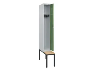 locker met bank,HxBxD 2120x300x815mm,1vak,vak B 300mm,cilinderslot - 1