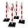 set kettingstaanders,4staanders,12,5m ketting,HxØ 900x50mm