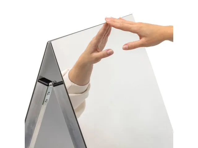 Stoepbord Spiegel 50x70cm BOND panelen met zilver alu frame