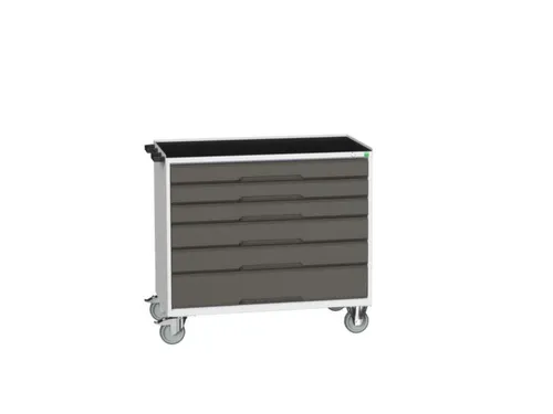 gereedschapswagen 965x1050x600mm antislipblad 6 laden RAL7035+RAL7016