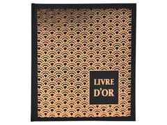 Gastbk 140p.goud 21x 19cm PALMYRE zw.gea.