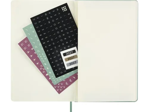 Agenda 2027 Moleskine 12M Weekly 7dag/1pagina large hc sage green