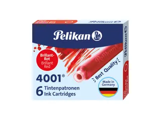 Inktpatroon Pelikan 4001 rood 6 stuks - 1