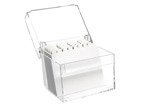 Kaartenbak Maul A7 + Index Acryl Glashelder