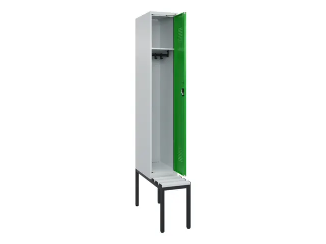 locker met bank,HxBxD 2120x300x815mm,1vak,vak B 300mm,cilinderslot
