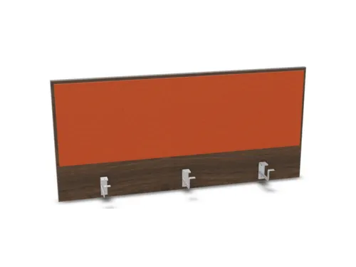 opzetpaneel bureau aanbouw achter NV bruin hickory oranje 1200mm
