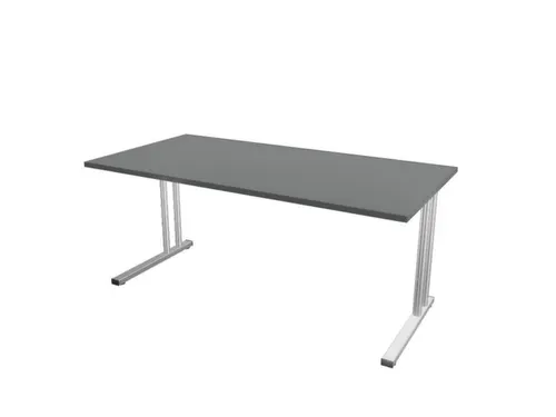 In hoogte verstelbaar bureau,HxBxD 720-840x1600x800mm,MS-donkergrijs