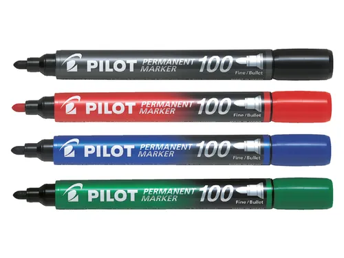 Pilot Permanent Marker 100 Rond Fijne punt Rood