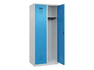 locker,HxBxD 1850x800x500mm,2vak,vak B 400mm,cil.-slot,staand op vloer - 2