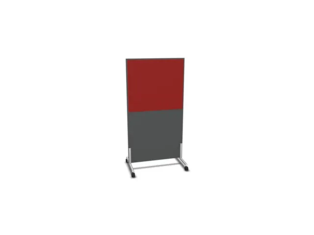 scheidingswand,HxB 1545x800mm,MS-donkergrijs,BN4011-rood