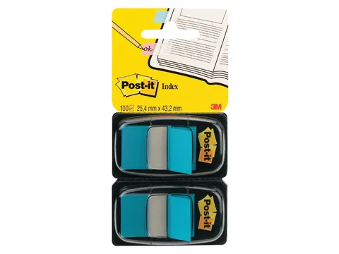Indextabs Post-it 680 25.4x43.2mm duopack blauw 2x 50 tabs
