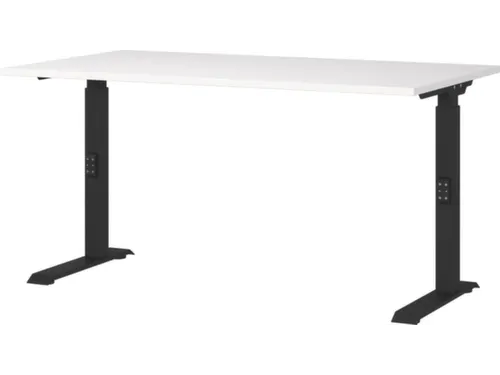 In hoogte verstelbaar bureau,HxBxD 680-910x1400x800mm,blad wit