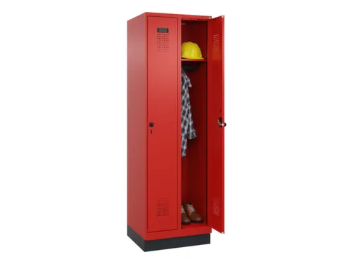 locker,HxBxD 1950x600x500mm,2vak,vak B 300mm,draaigrendel,sokkel