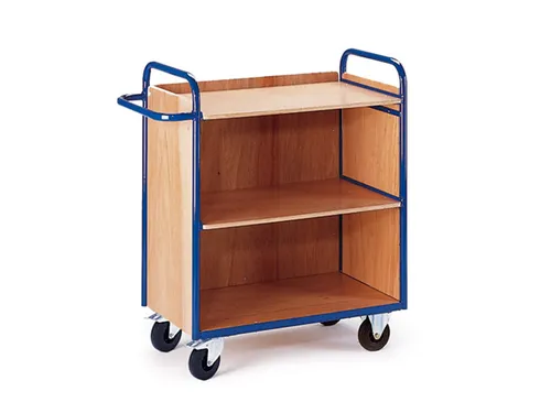 etagewagen,draagverm. 150kg,3etage(s),laadvl. LxB 1000x490mm,houtetage