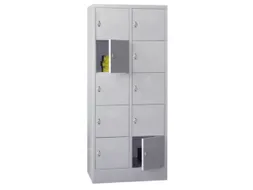 Vakkenkast HxBxD 1850x830x500mm 10 Vakken 400mm Klink Ral7035 Sokkel