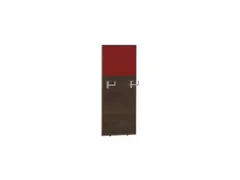 baliepaneel bureau aanbouw rechts 600mm NV bruin hickory BN4011-rood
