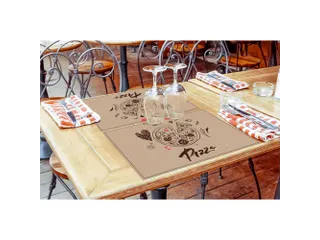 Placemat 45x32cm PVC Pizza Abstract 6 Stuks - 2