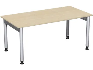 In hoogte verstelbaar bureau,HxBxD 680-800x1600x800mm,decor esdoorn - 3