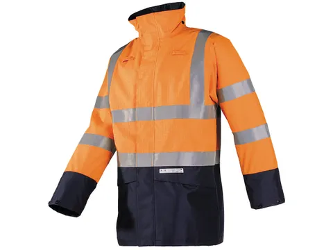 Veste de pluie Sioen 7219 Elliston orange fluo/bleu marine Taille XL