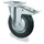 zwenkwiel m. rem,draagverm. 135kg,massief rubber-banden,ØxB 160x40mm