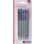 Balpen Quantore rubbergrip drukknop medium assorti, blister 5 stuks