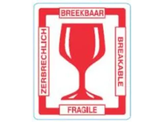 Waarschuwingsetiketten 97x79mm Breekbaar - 1