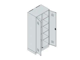 wasgoedverdeelkast,HxBxD 1950x800x500mm,vak B 400mm,cilinderslot - 3