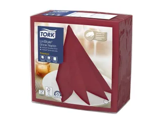 Dinerservet Tork Linstyle Premium bordeaux 478885 50 vel - 1