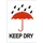 Waarschuwingsetiket keep dry 74mmx105mm 500 stuks