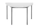 OUTLET Tafel Halfrond 120x60 Cm Frame Antraciet Blad Lichtgrijs