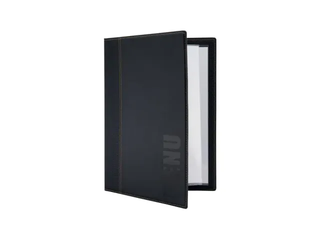 Protège-menu Securit A4 Trendy 1x 2 pochettes noir