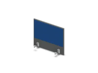 opzetpaneel bureau aanbouw zijkant MS-donkergrijs BN6016-blauw 600mm - 1