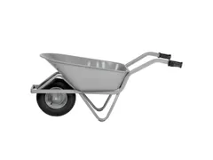 bouwkruiwagen,80l,HxBxD 620x590x1450mm,stalen buis,grijs,lucht-banden