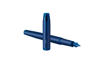 Vulpen Parker IM Monochrome Blue Stainless Steel Medium Blauwe inkt - 3