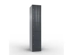 lockerkast cil.slot 1950x396x640mm 1x5 vakken RAL7021 front RAL7021