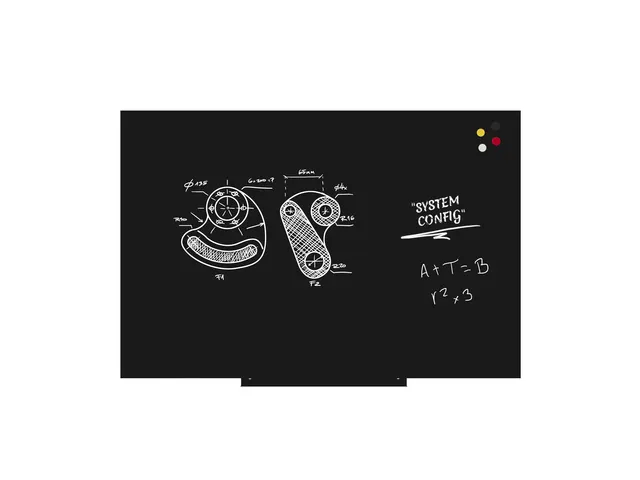Tableau blanc Rocada Skinliquid 100x150cm noir laque