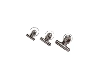 Papierklem MAUL Bulldog met magneet 30mm capaciteit 10mm zilver - 13