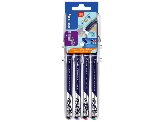 Fineliner Pilot FriXion pointe fine 1,3mm 4 couleurs